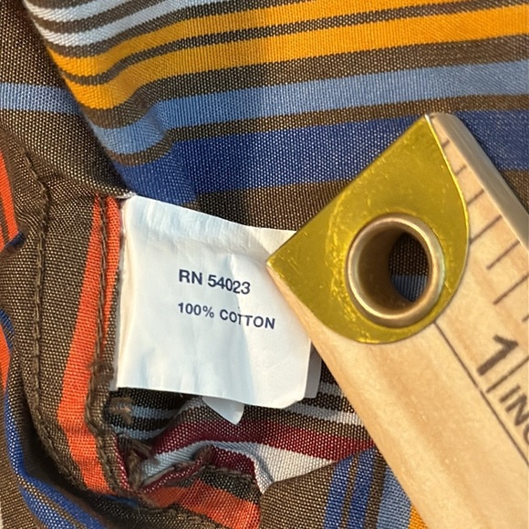 NWT GAP Men's Multicolor Striped Long Sleeve Button Down Shirt Size M 15-15 1/2 - Picture 8 of 10